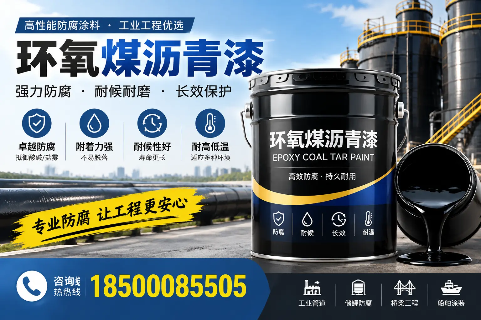 环氧煤沥青漆的施工方法与注意事项,确保在泰山顺利完成